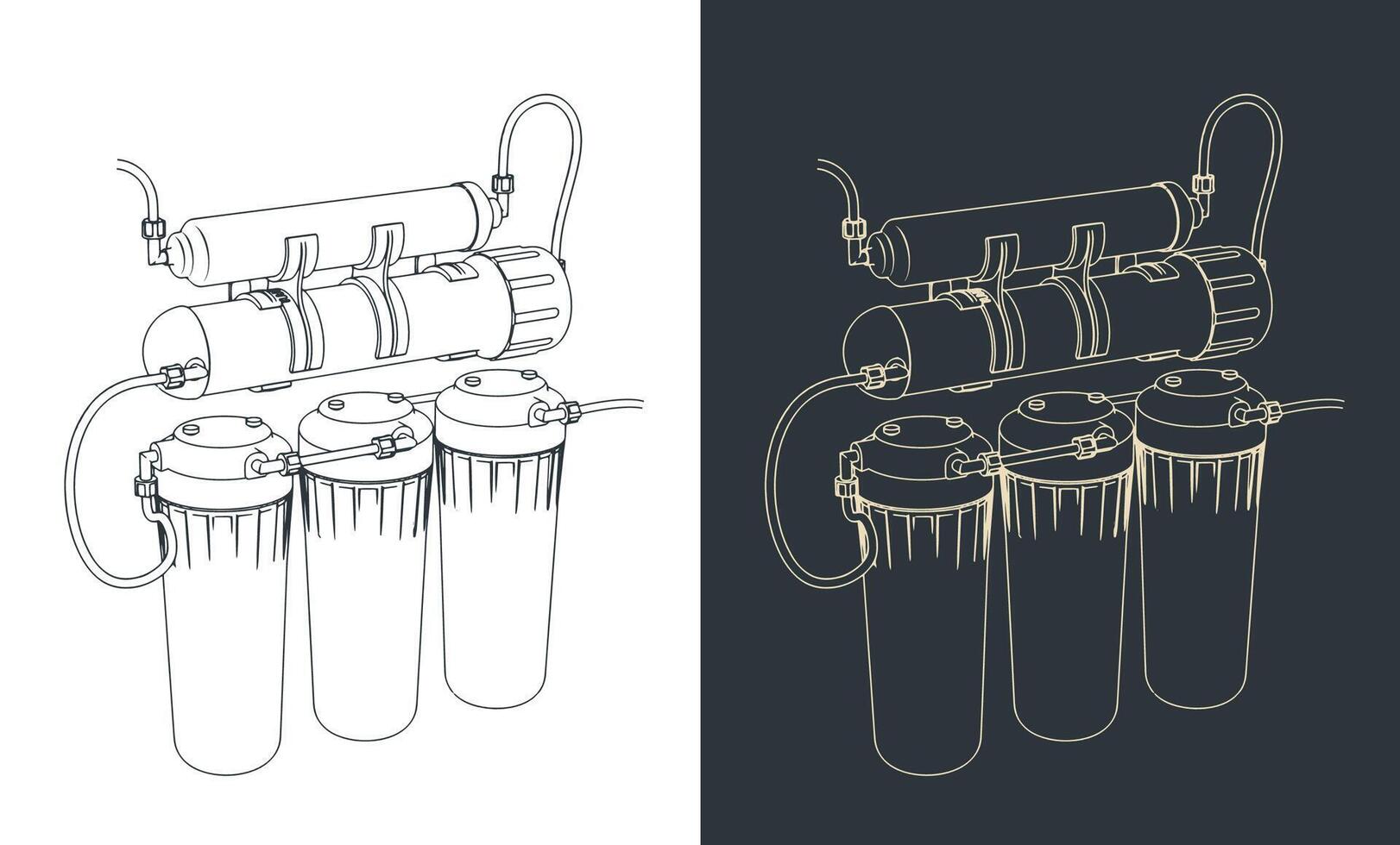Reverse osmosis system vector