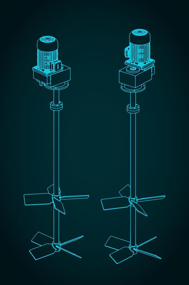 Industrial agitator illustration vector