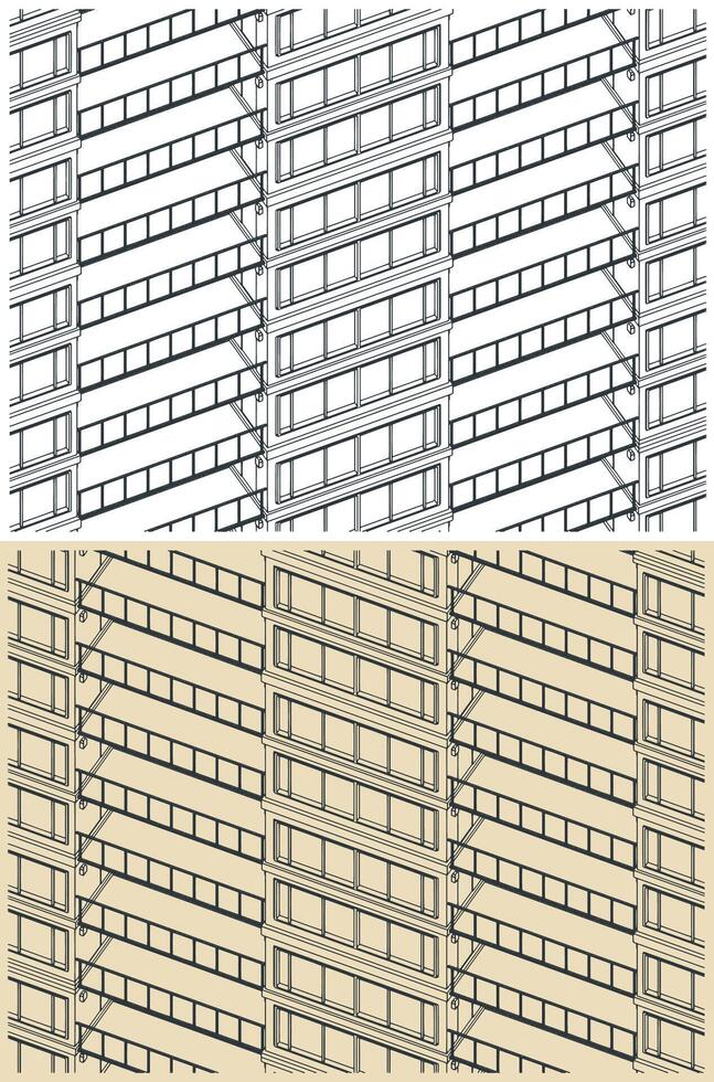 Apartment building close up vector