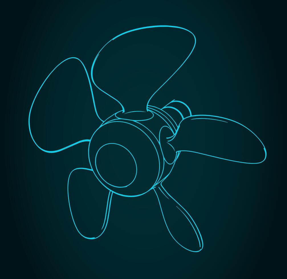 Propeller screw illustration vector