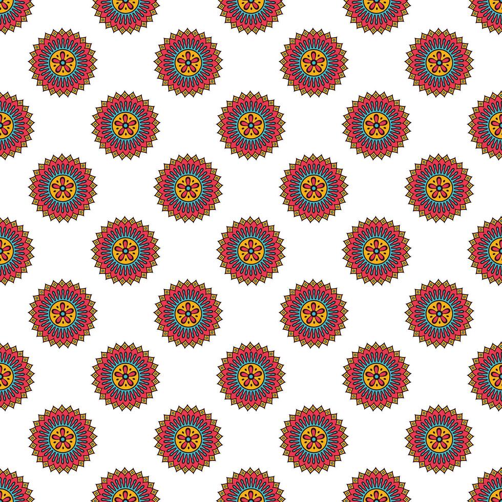 Seamless mandala pattern vector