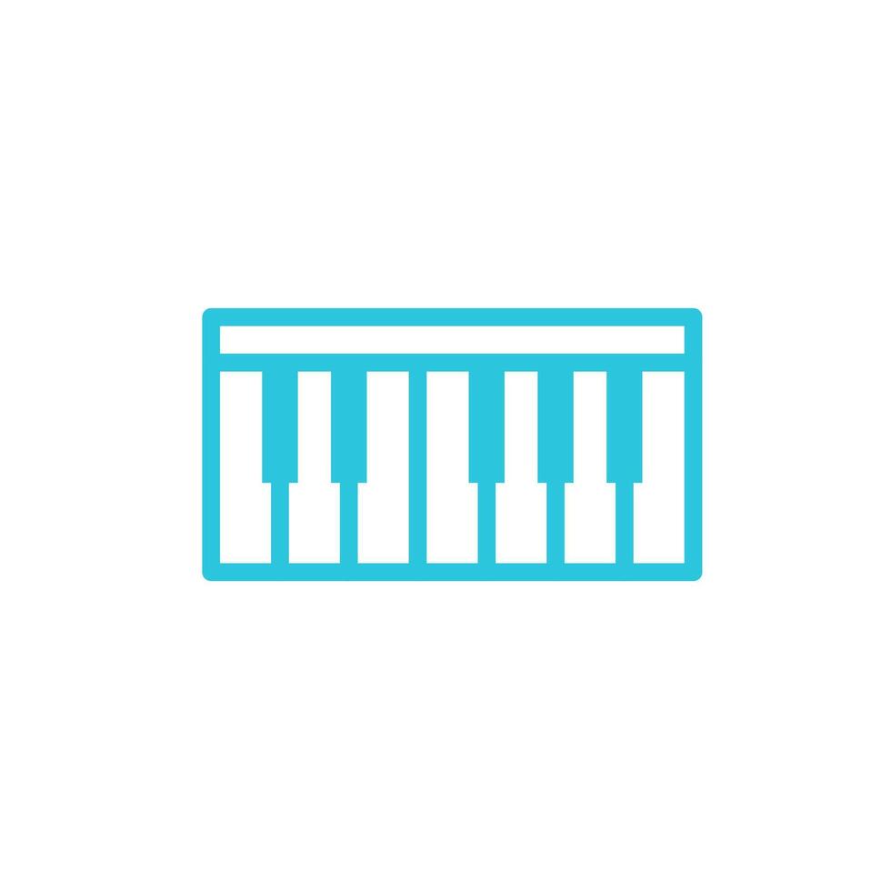Piano keyboard icon. Isolated on white background. From blue icon set. vector