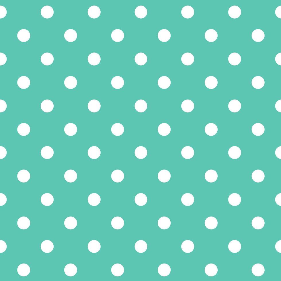 Polka Dot pattern, seamless texture green and white pattern vector