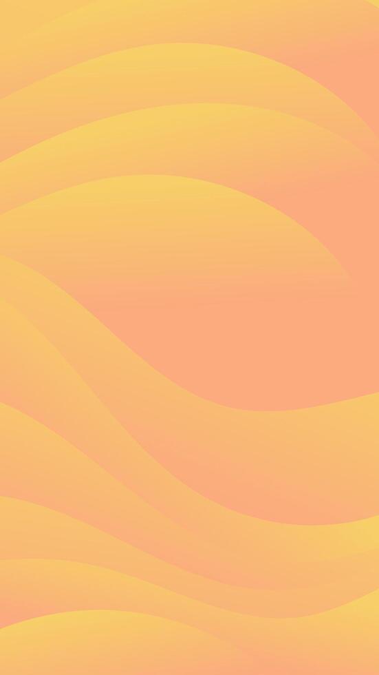 Dynamic vertical gradient wave background showcases a vibrant, color shifting wave pattern in a harmonious yellow and orange gradient vector