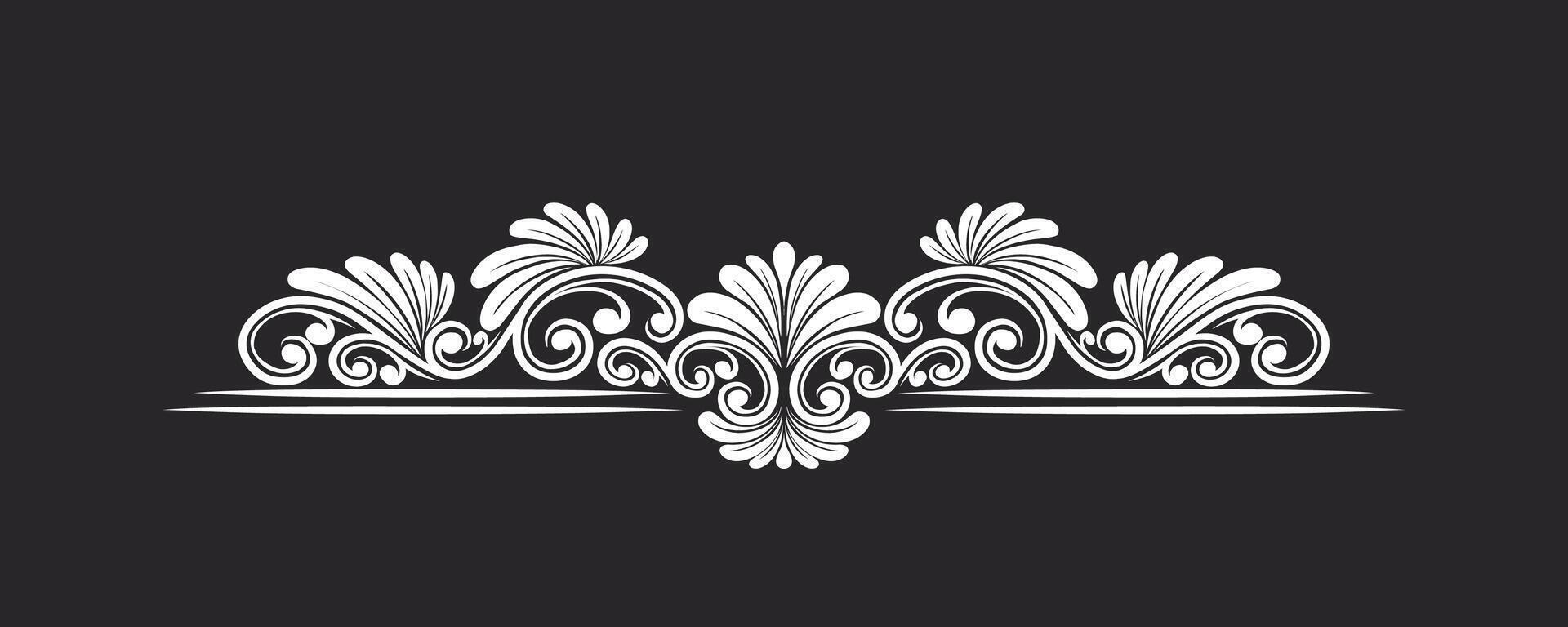 Vintage Baroque Victorian frame border victorian monogram floral engraved scroll ornament wedding vector