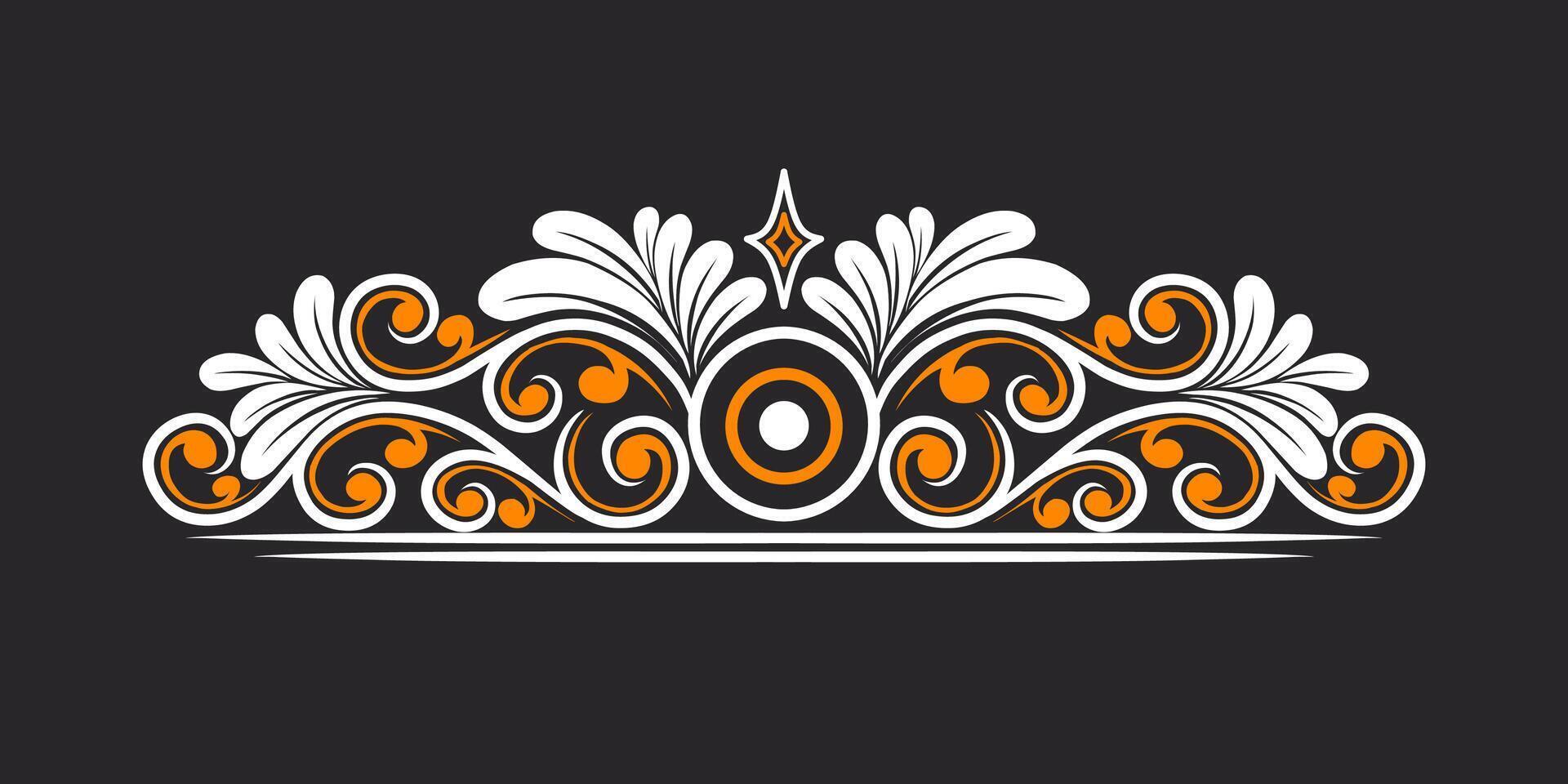 Vintage Baroque Victorian frame border victorian monogram floral engraved scroll ornament wedding vector