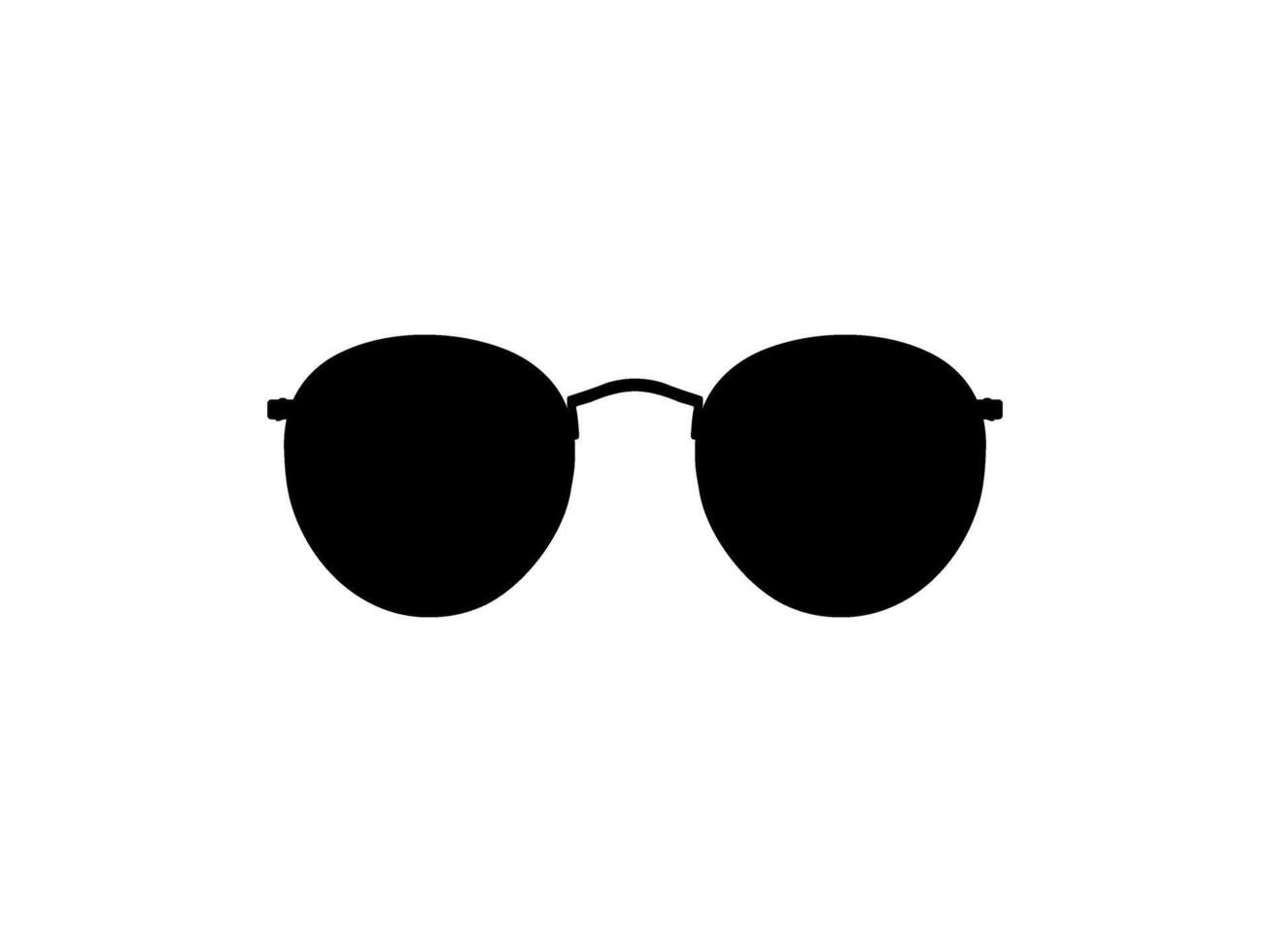 Sun Eye Glasses Silhouette, Front View, Flat Style, can use for Pictogram, Logo Gram, Apps, Art Illustration, Template for Avatar Profile Image, Website, or Graphic Design Element vector