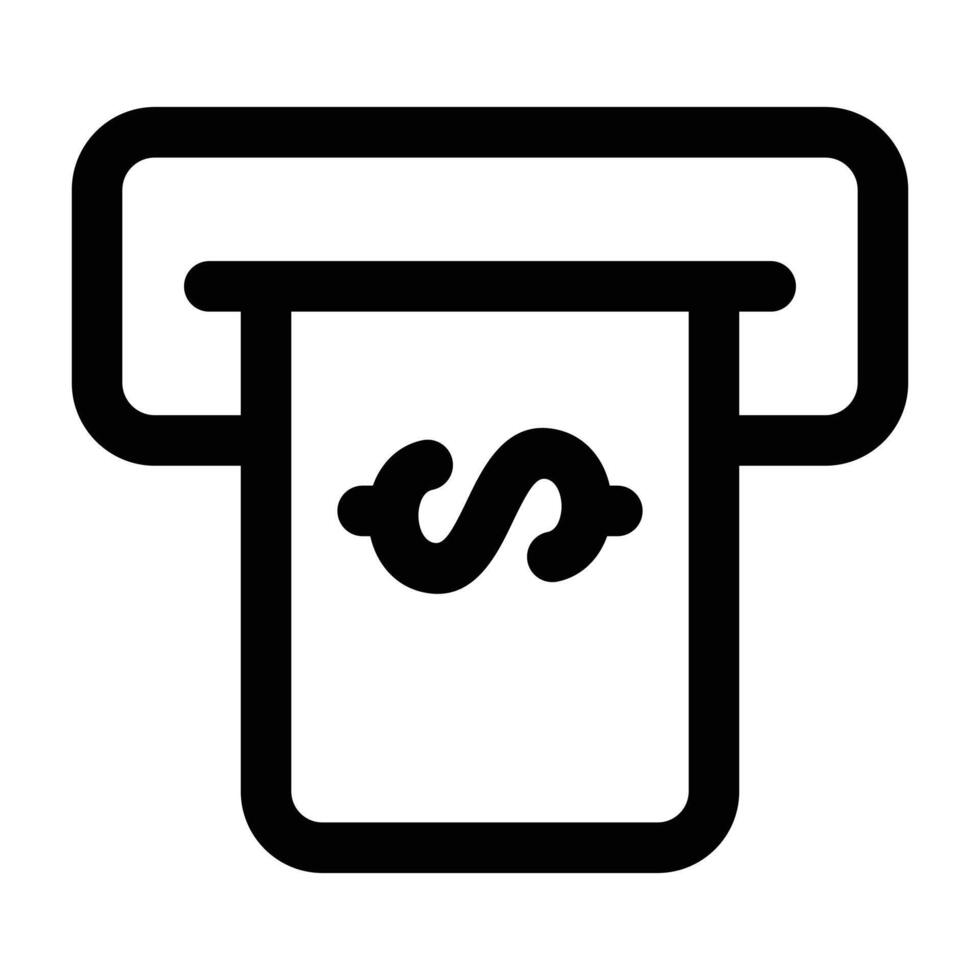 Simple Atm icon. The icon can be used for websites, print templates, presentation templates, illustrations, etc vector