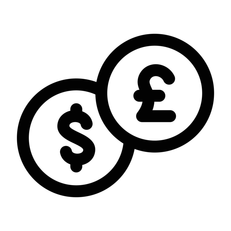 Simple Currency Exchange icon. The icon can be used for websites, print templates, presentation templates, illustrations, etc vector