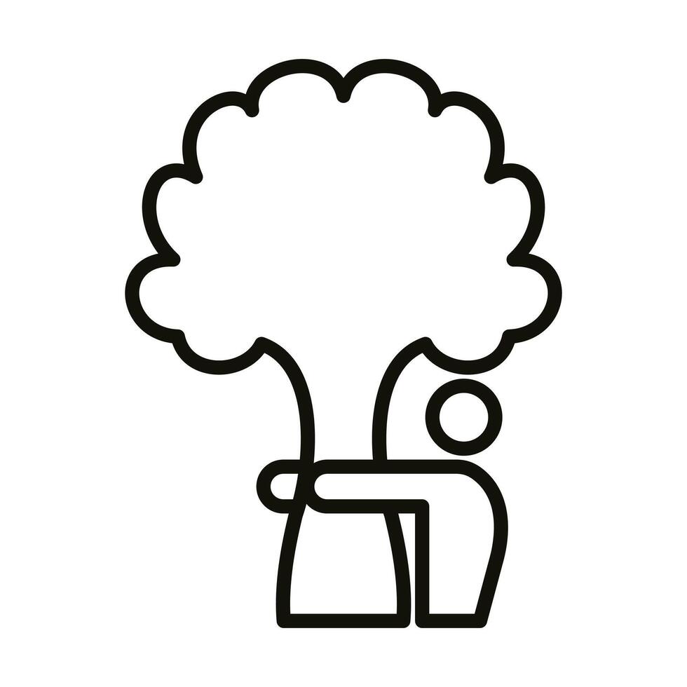 Tree Hugging Business icon illustration vector