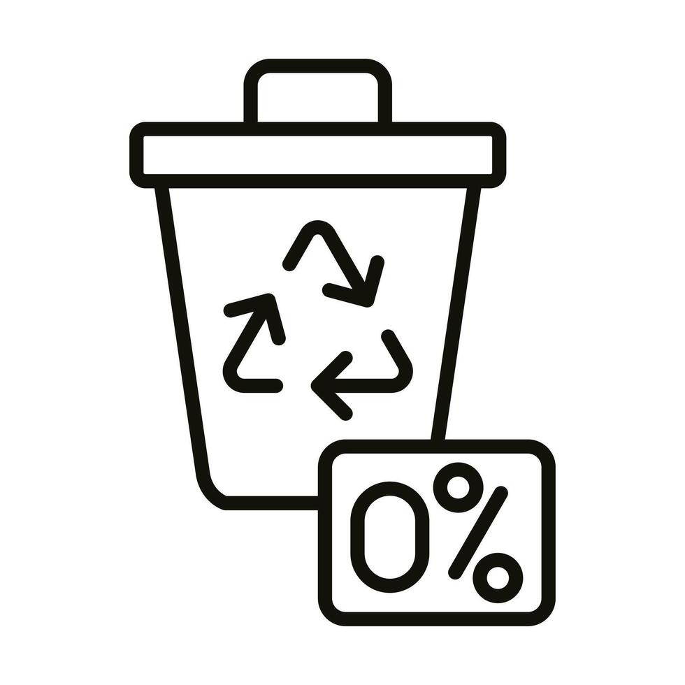 Zero Waste Business icon illustration vector