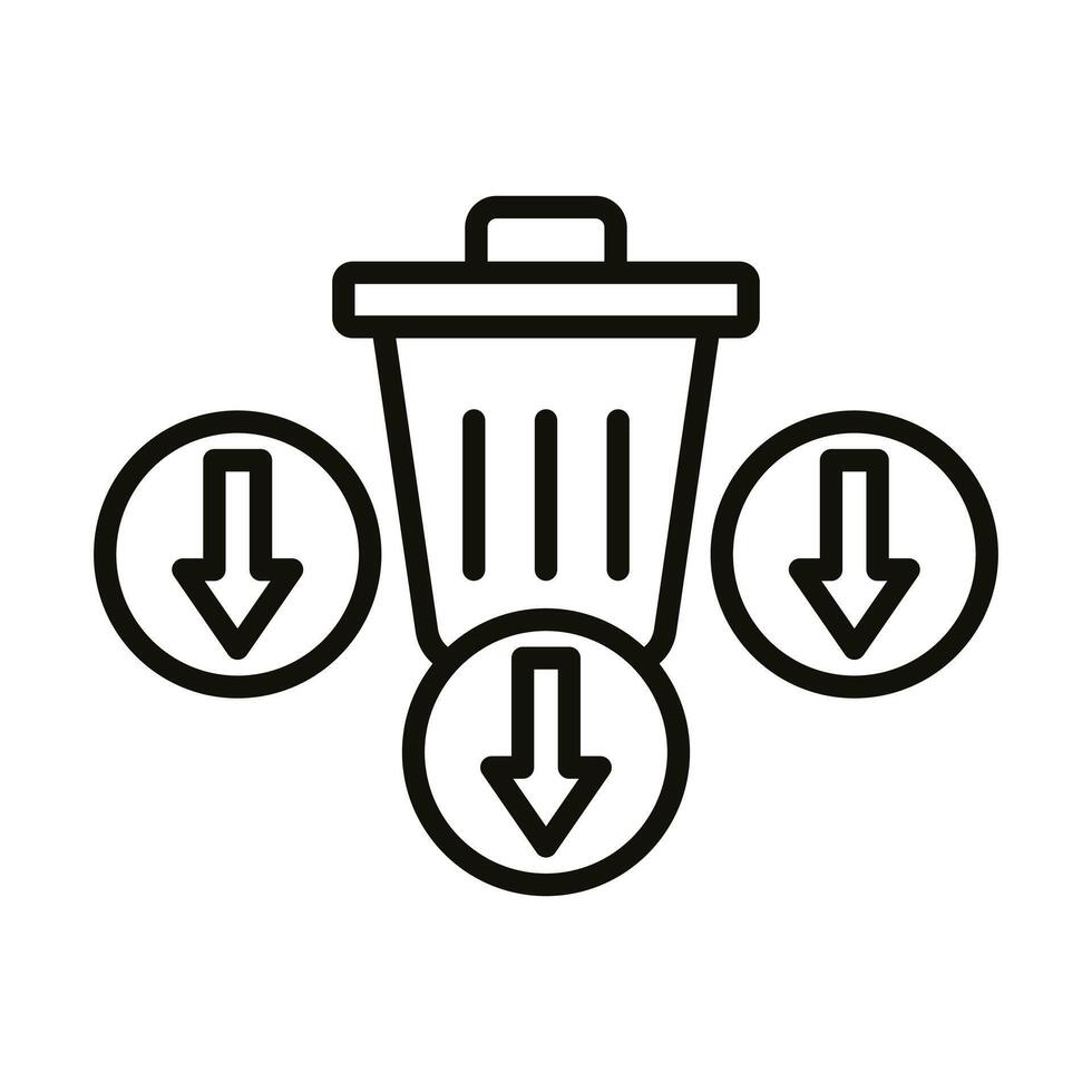 Waste Reduction icon illustration vector