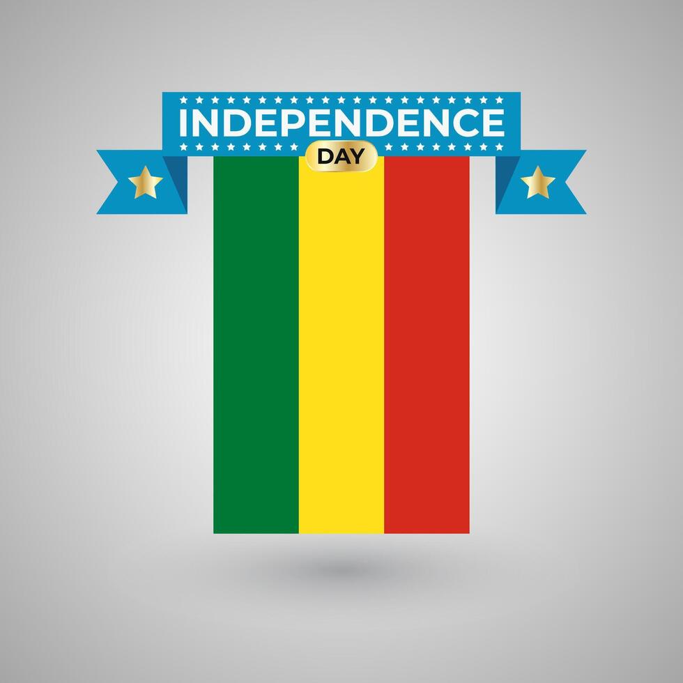 Bolivia Independence Day Flag Banner vector