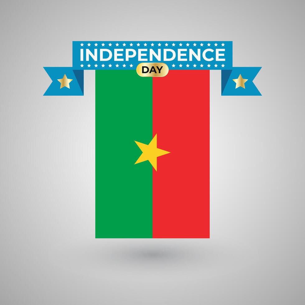 Burkina Faso Independence Day Flag Banner vector