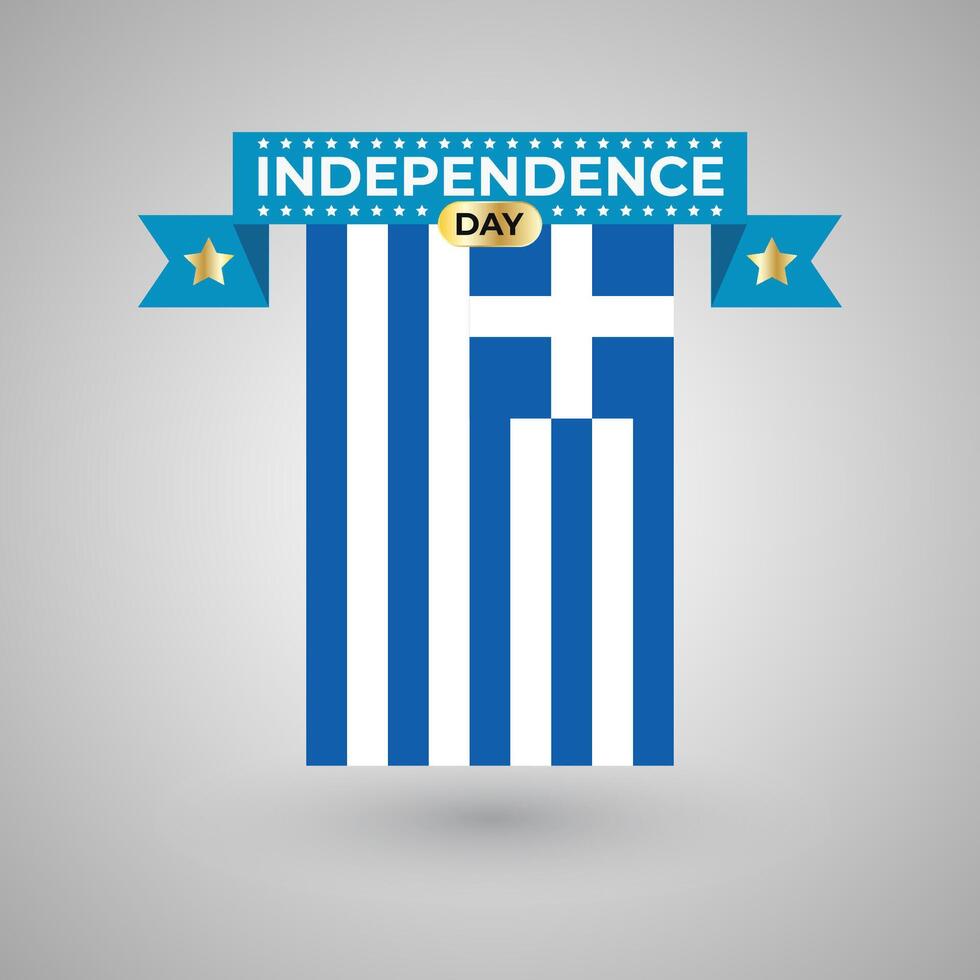 Greece Independence Day Flag Banner vector