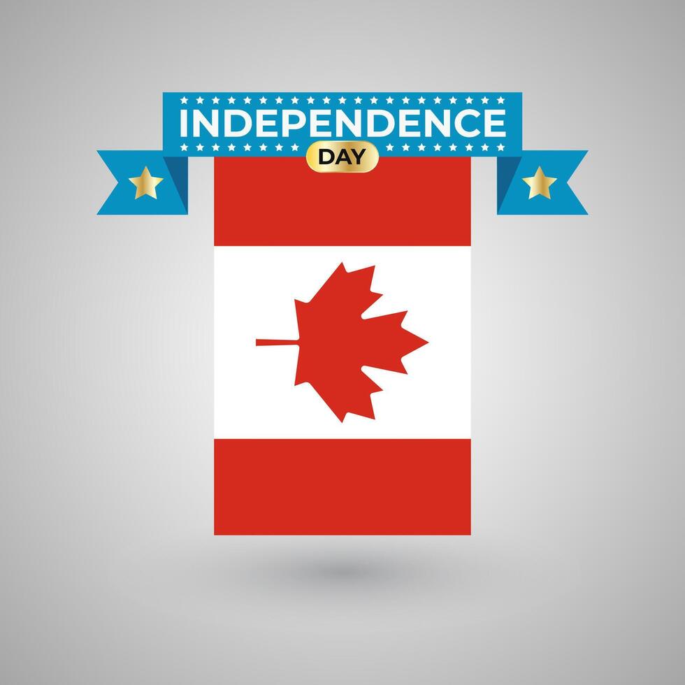 Canada Independence Day Flag Banner vector