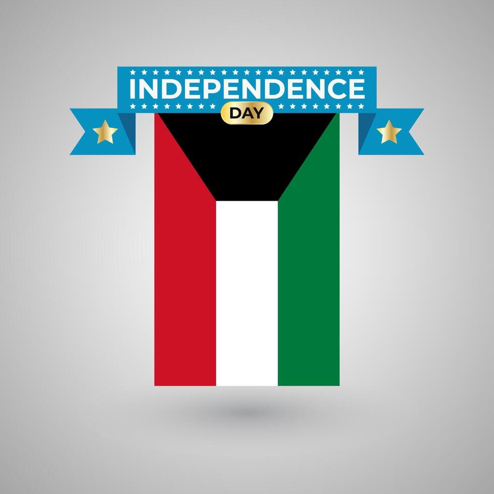 Kuwait Independence Day Flag Banner vector