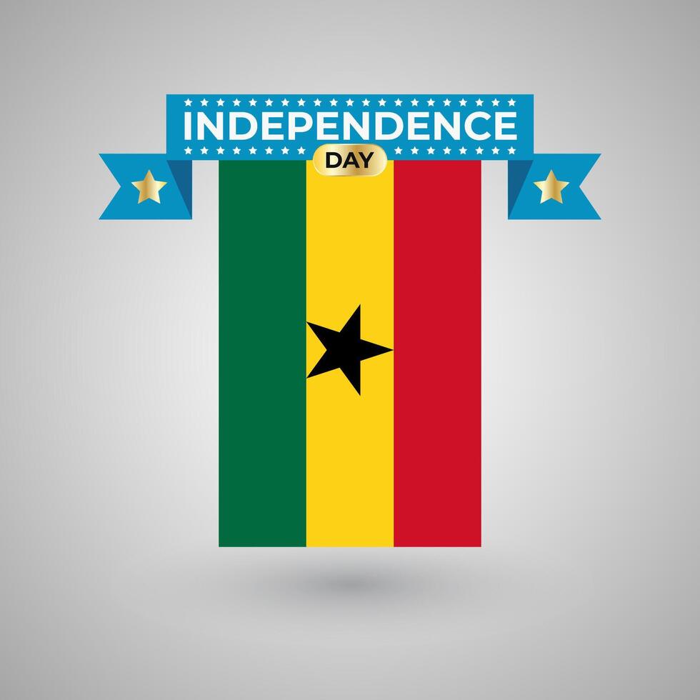Ghana Independence Day Flag Banner vector