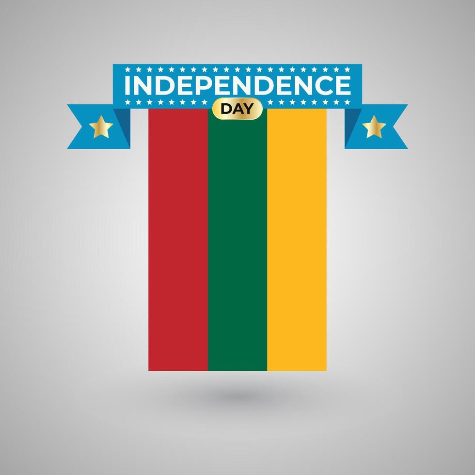 Lithuania Independence Day Flag Banner vector
