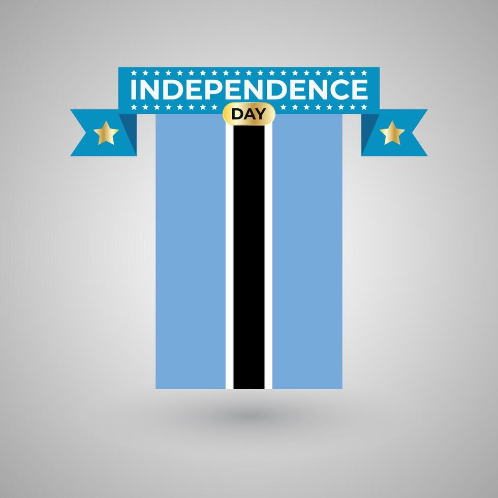 Botswana Independence Day Flag Banner vector