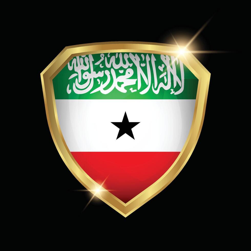 Somaliland Flag Golden Shield Logo vector