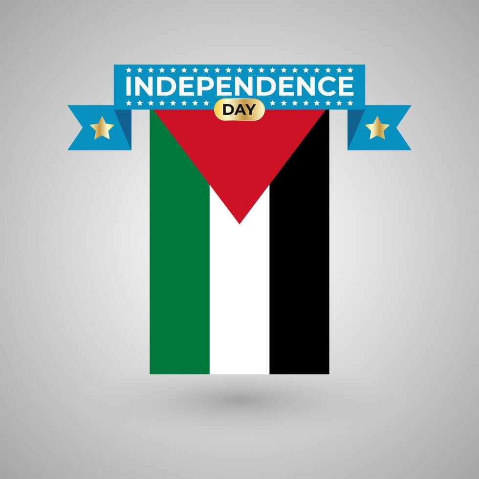 Palestine Independence Day Flag Banner vector
