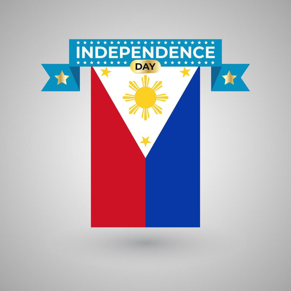 Philippines Independence Day Flag Banner vector