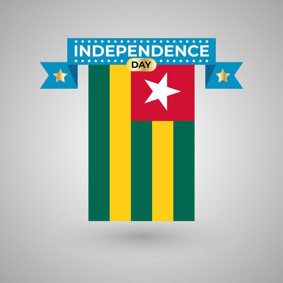 Togo Independence Day Flag Banner vector