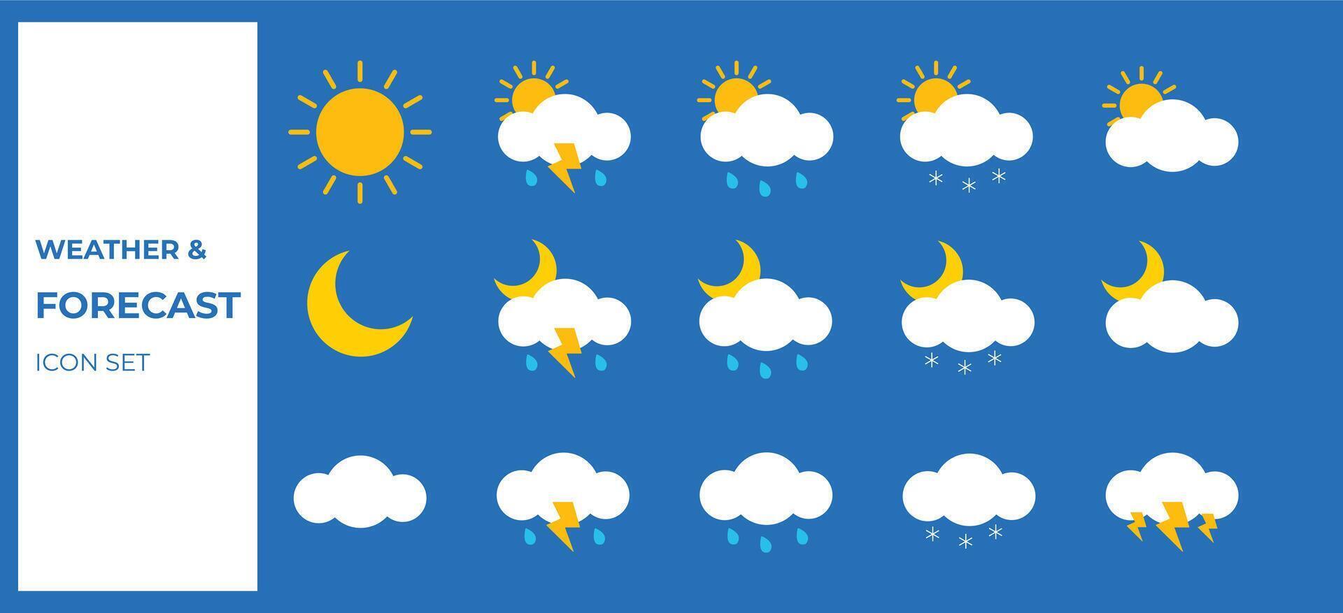 Weather and forecast icon vector