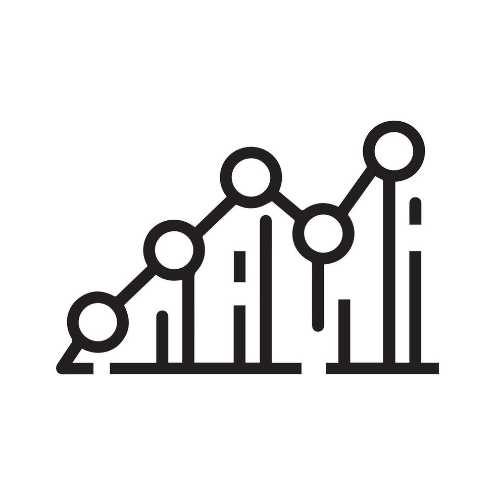Graph chart economic icon. Money business increase design. vector