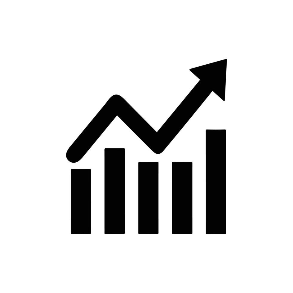 Graph chart economic icon. Money business increase design. vector