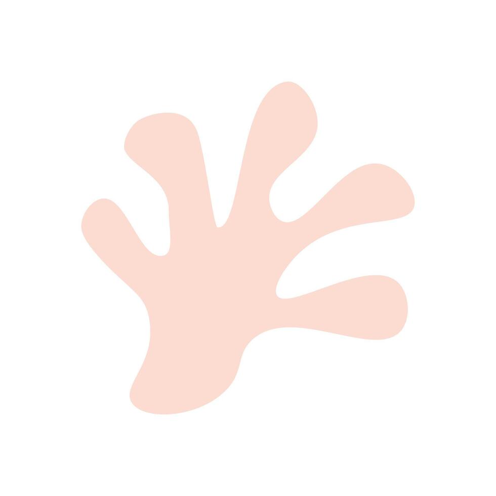 Abstract illustrative flat handraw element vector