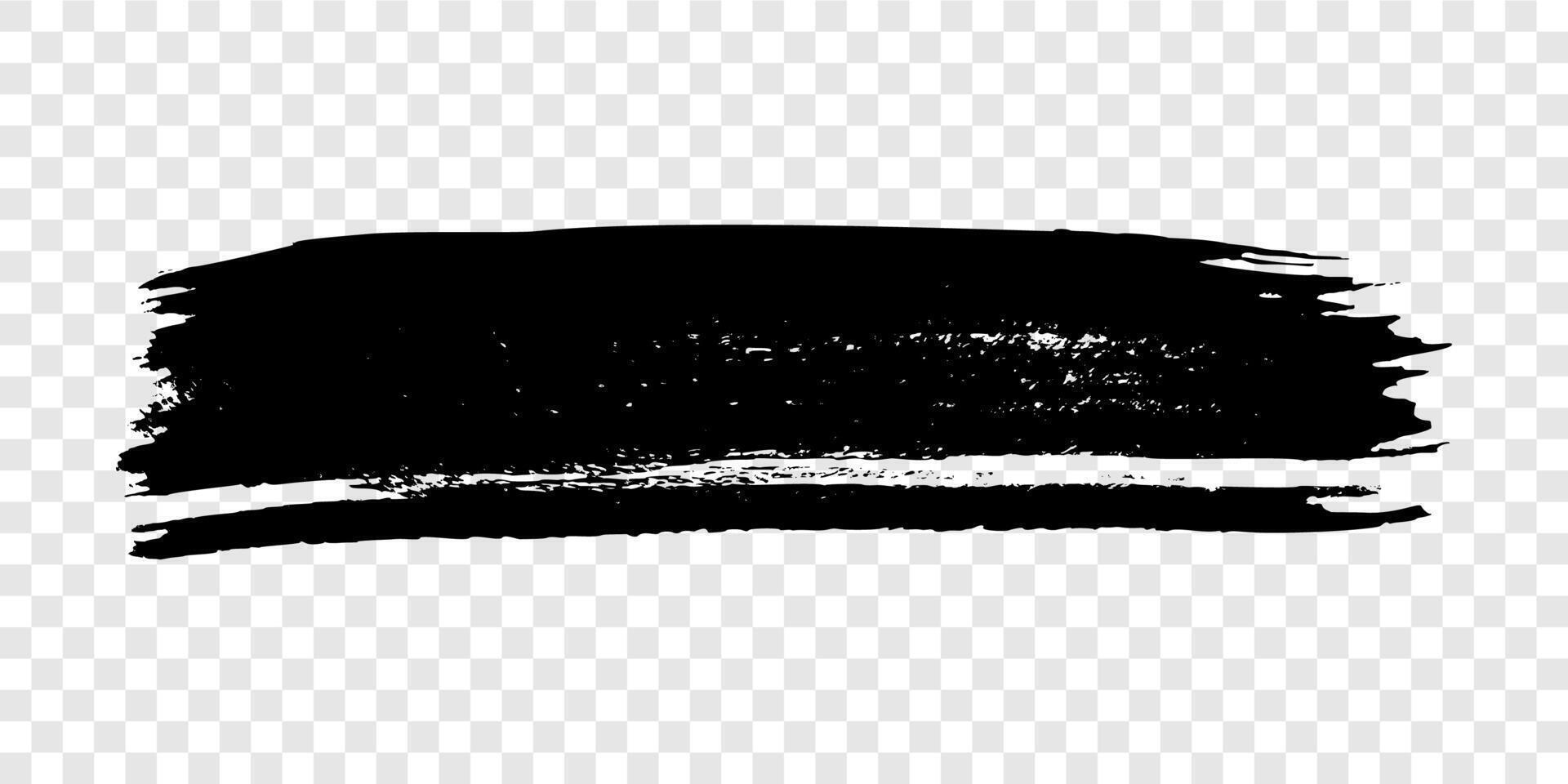 Black brush stroke. Hand drawn ink spot isolated on background. illustration vector