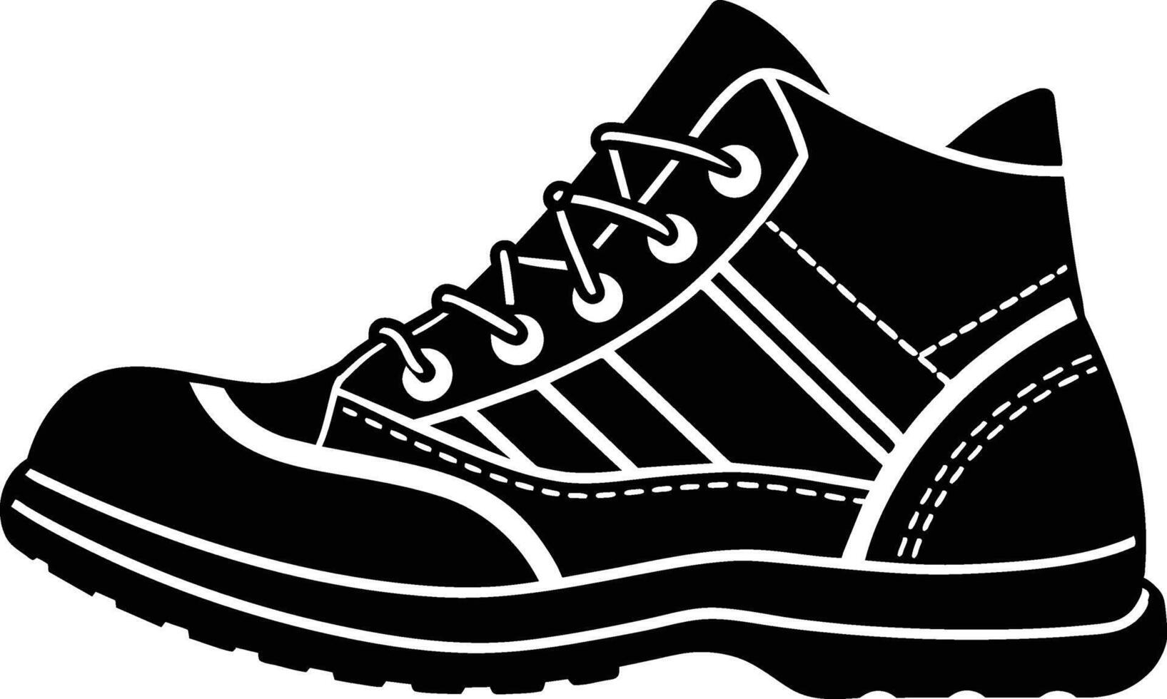 Hiking Boot silhouette illustration vector