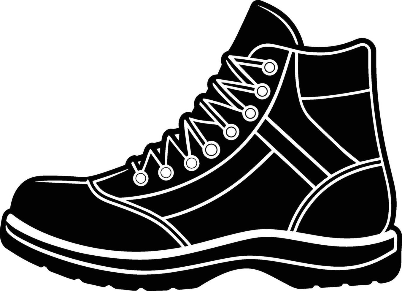 Hiking Boot silhouette illustration vector