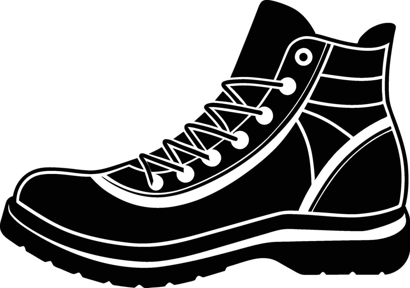 Hiking Boot silhouette illustration vector