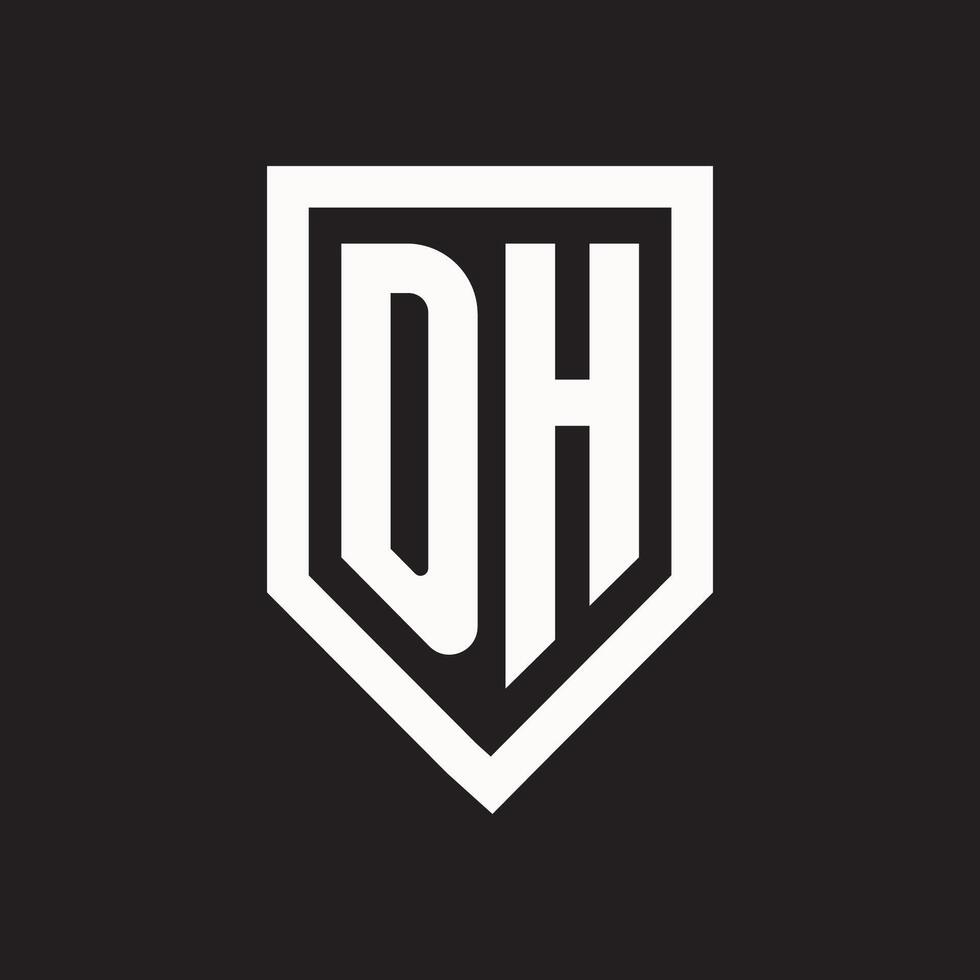 letter DH luxury simple logo vector