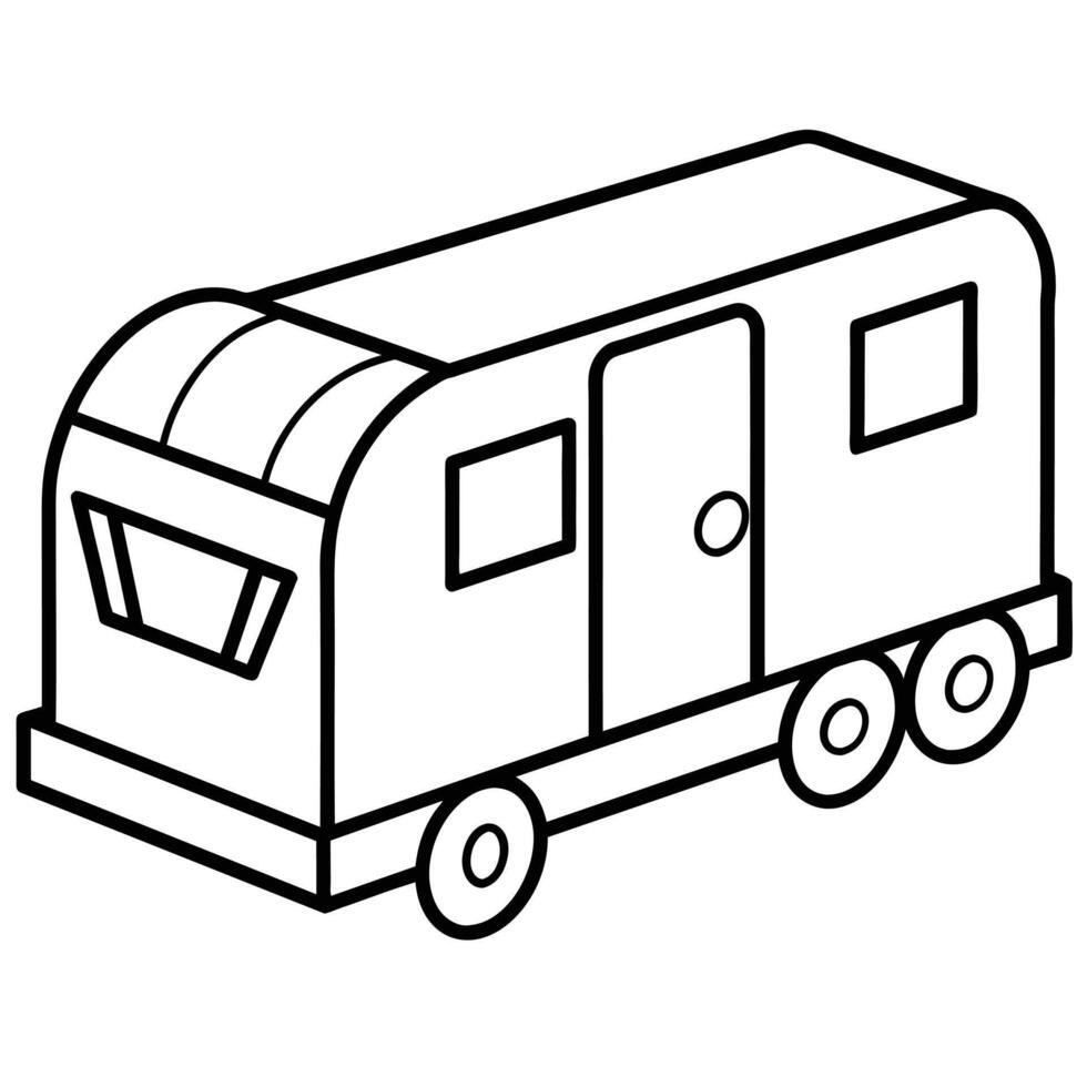 Realistic Train Outline Illustration vector