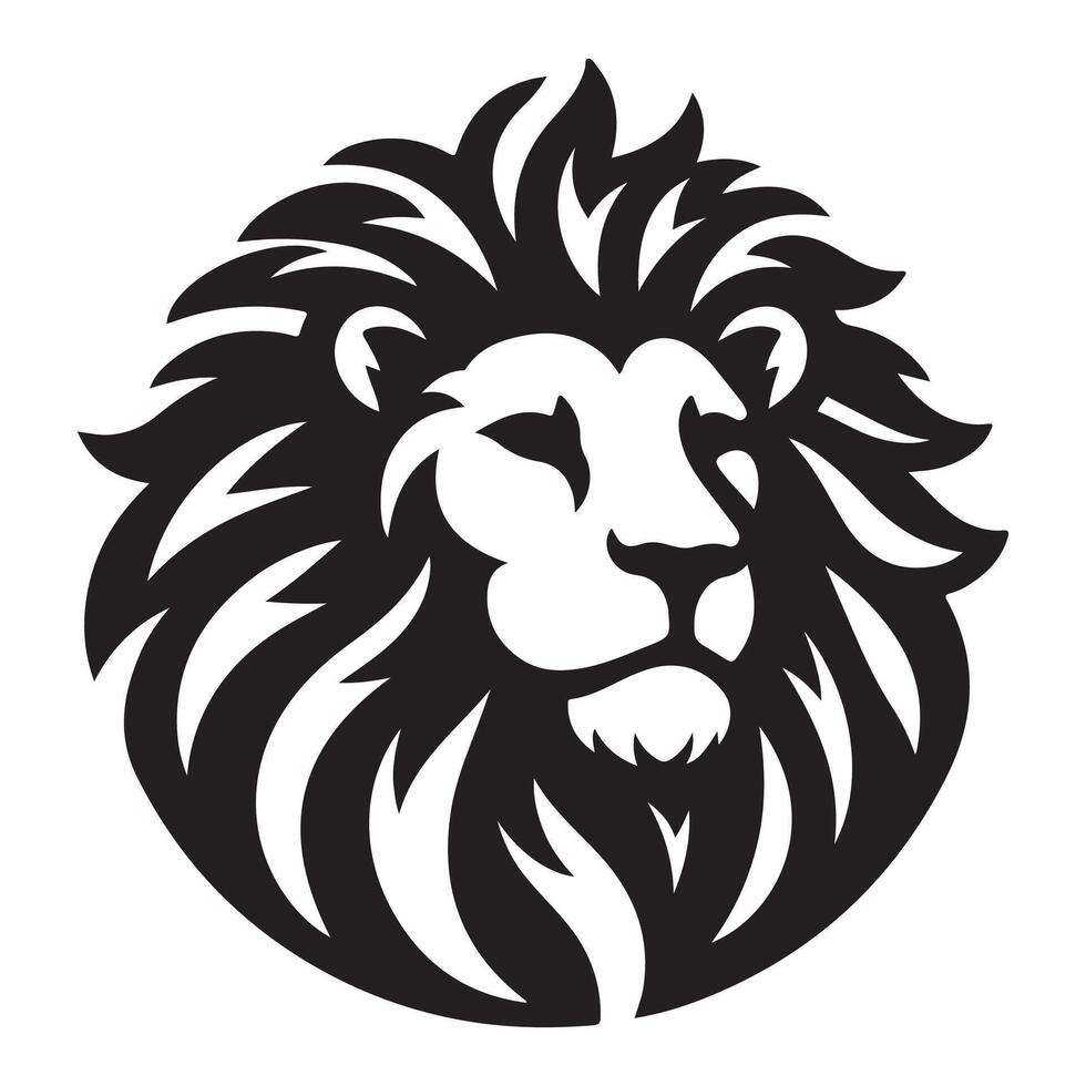 Lion head for logo or icon Illustration art vector
