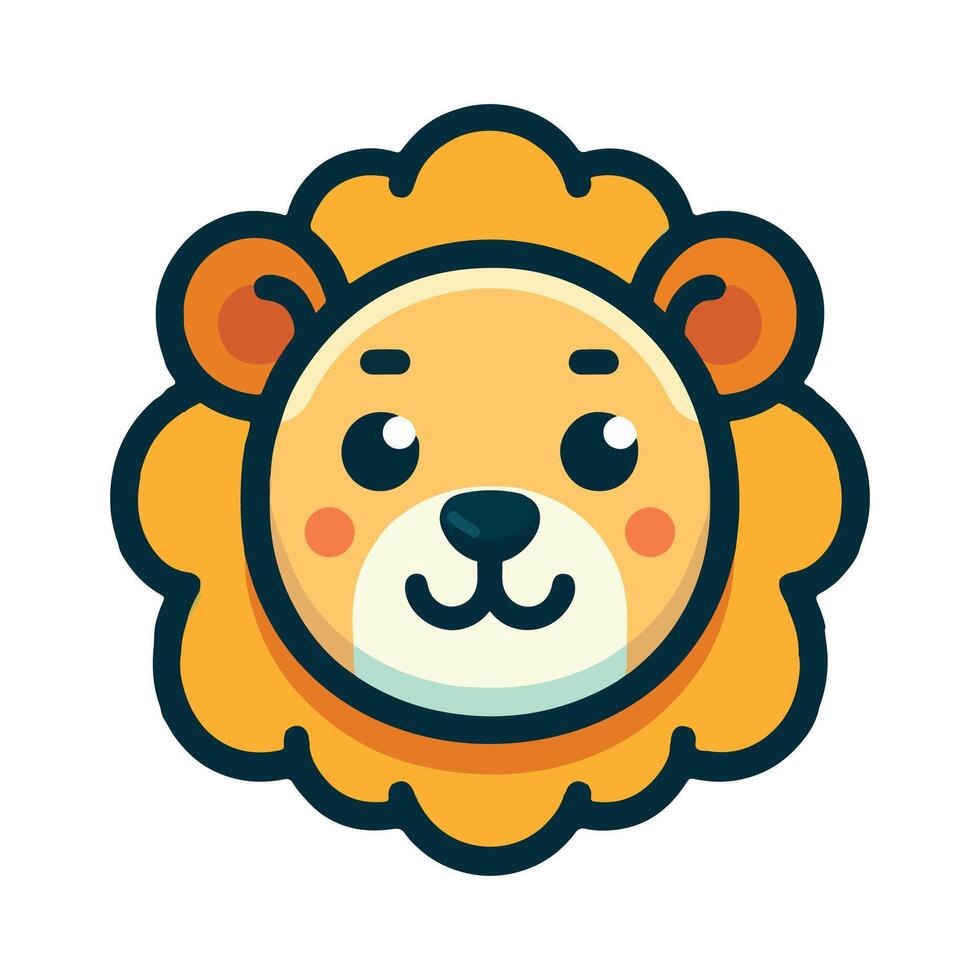 Lion head for logo or icon Illustration art vector