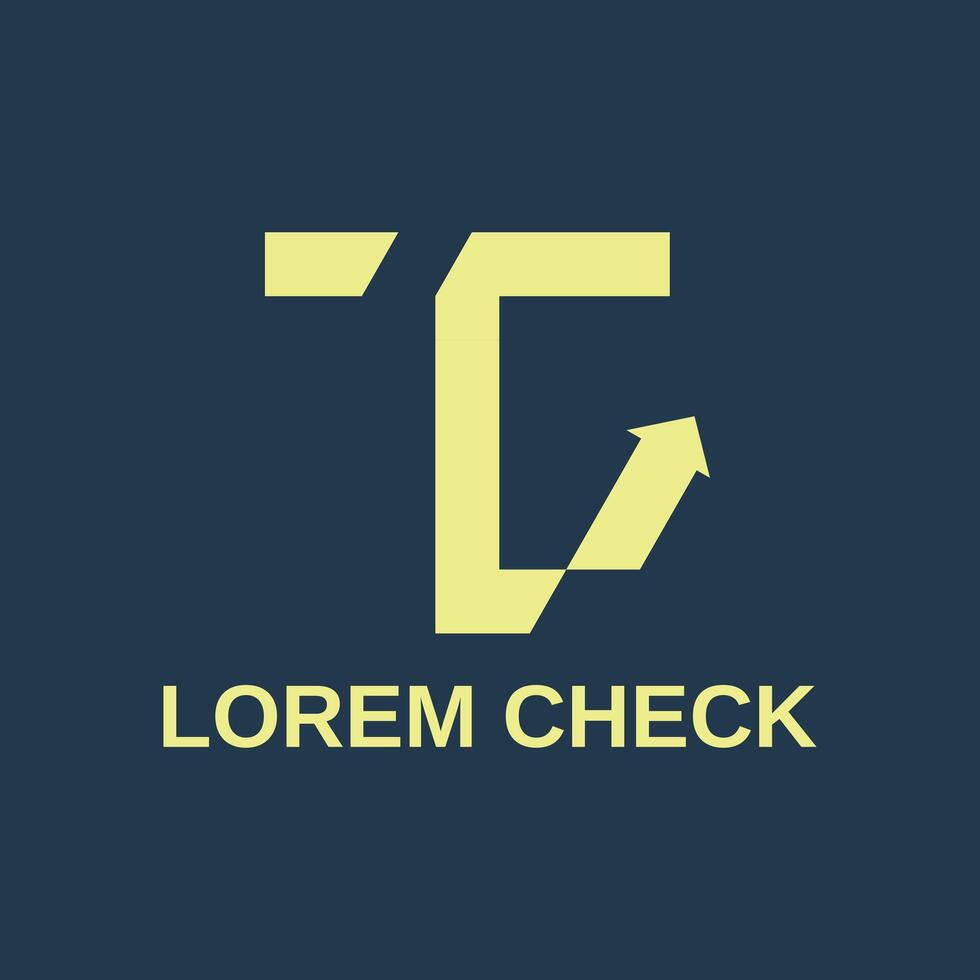 Letter T and C with check mark logo design template vector