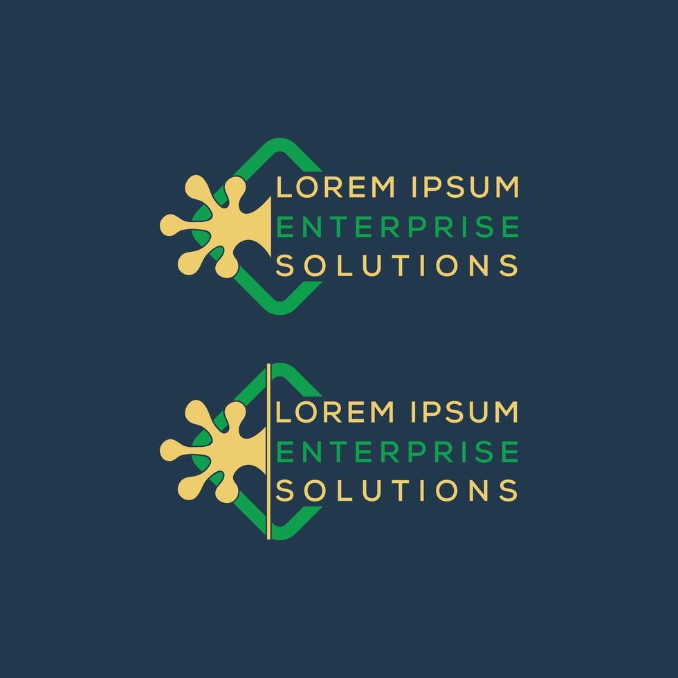 Green and golden color modern and creative logo design for your corporate business vector