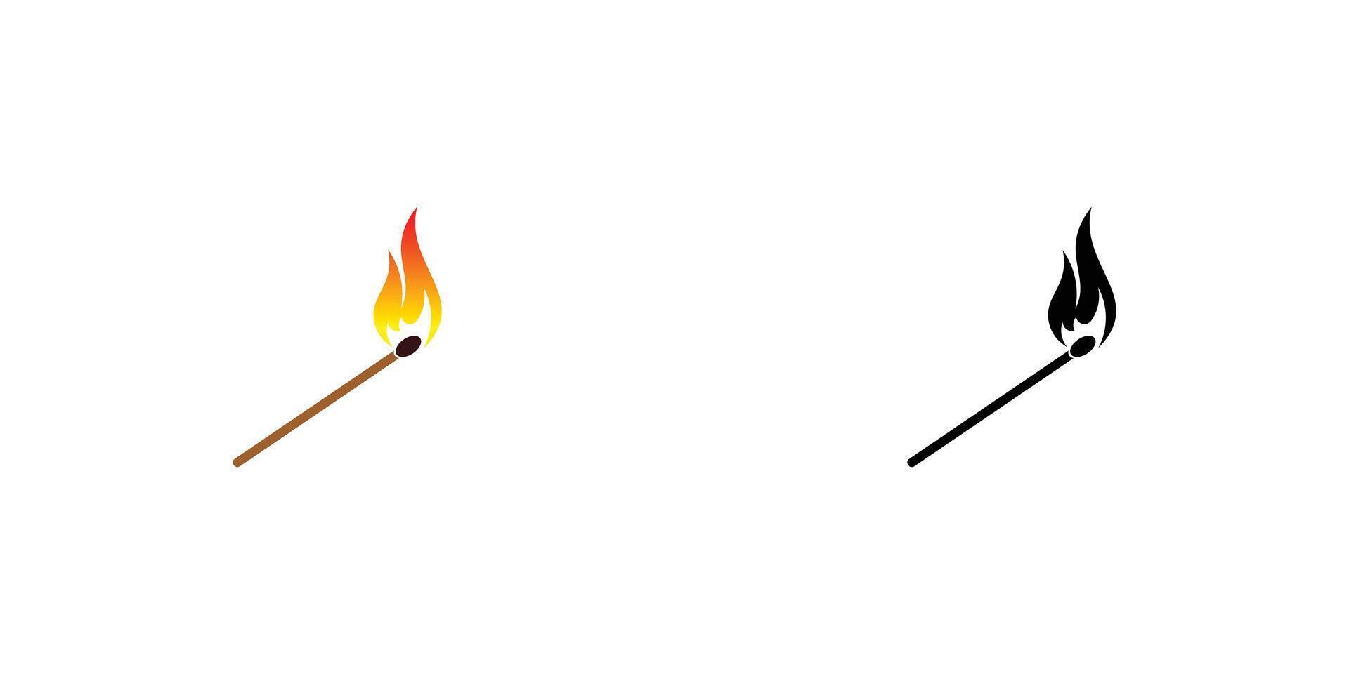 Creative match lighter logo design with modern style ,premium vector
