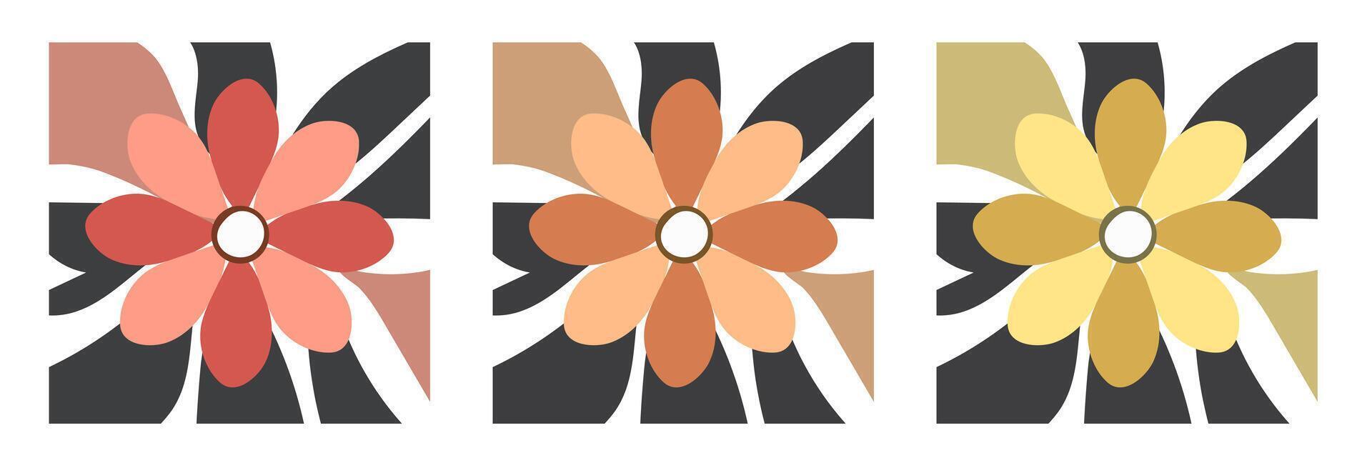 Seamless geometric patterns colorful flower illustrator template vector