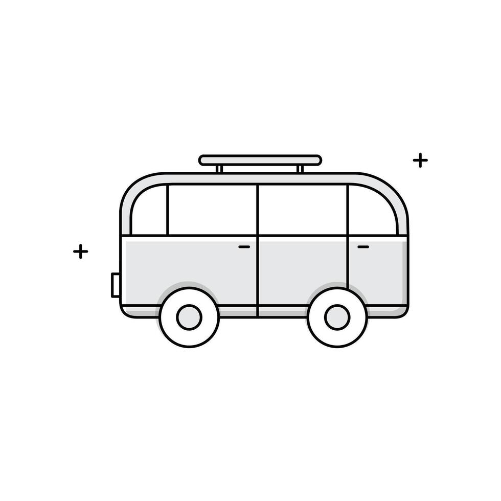 Public Transport, City Bus, Bus Travel, Bus Service, Public Transportation Bus Icon Design vector