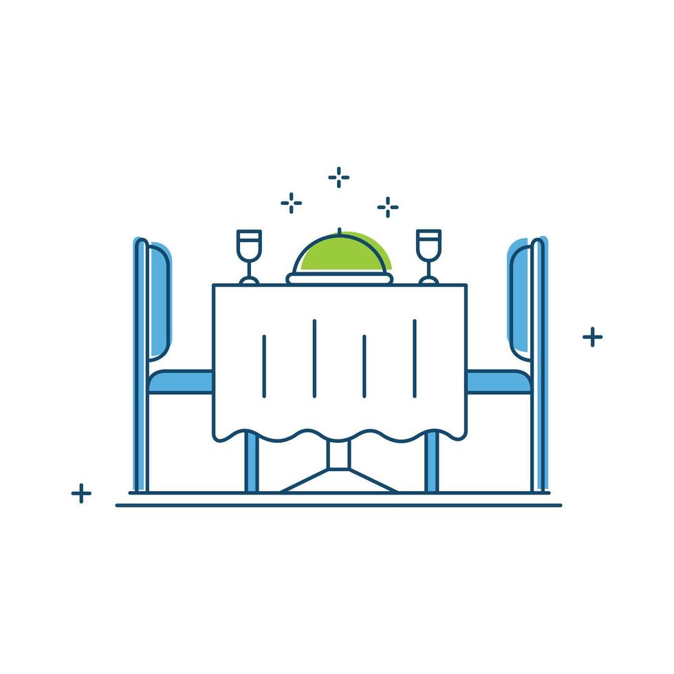 Restaurant Dining Table, Restaurant, Dinner, Dining Table, Cuisine, Food Service, Eating Out, Meal Time, Dining Experience Icon Design vector