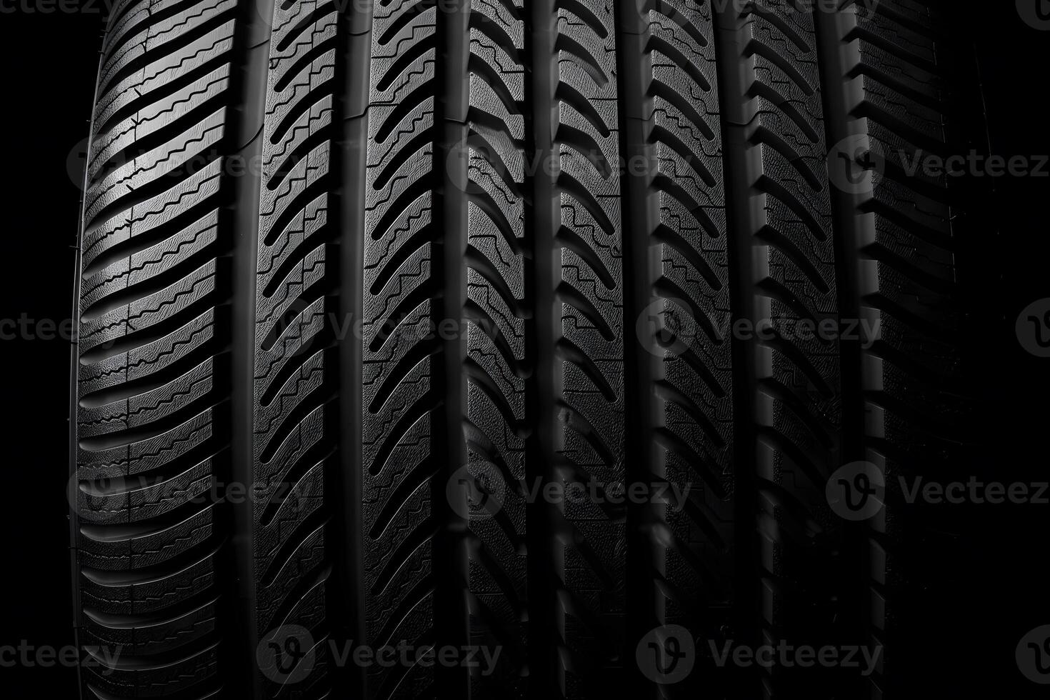 New car tire close up. Neural network photo