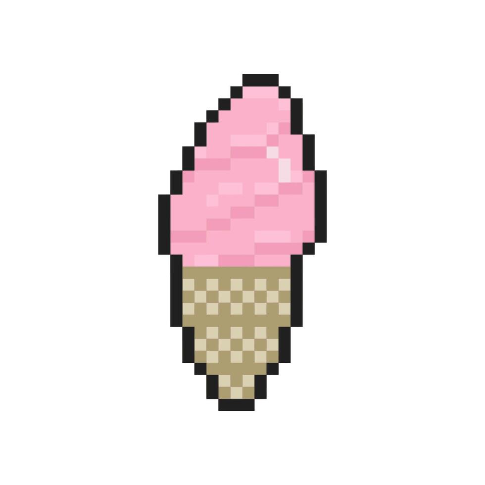 ice cream pixel art for dynamic digital projects and designs. vector