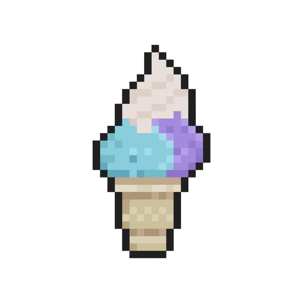 ice cream pixel art for dynamic digital projects and designs. vector