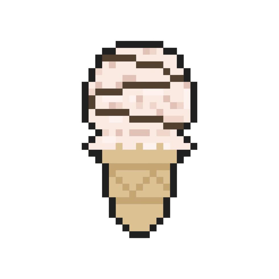 ice cream pixel art for dynamic digital projects and designs. vector